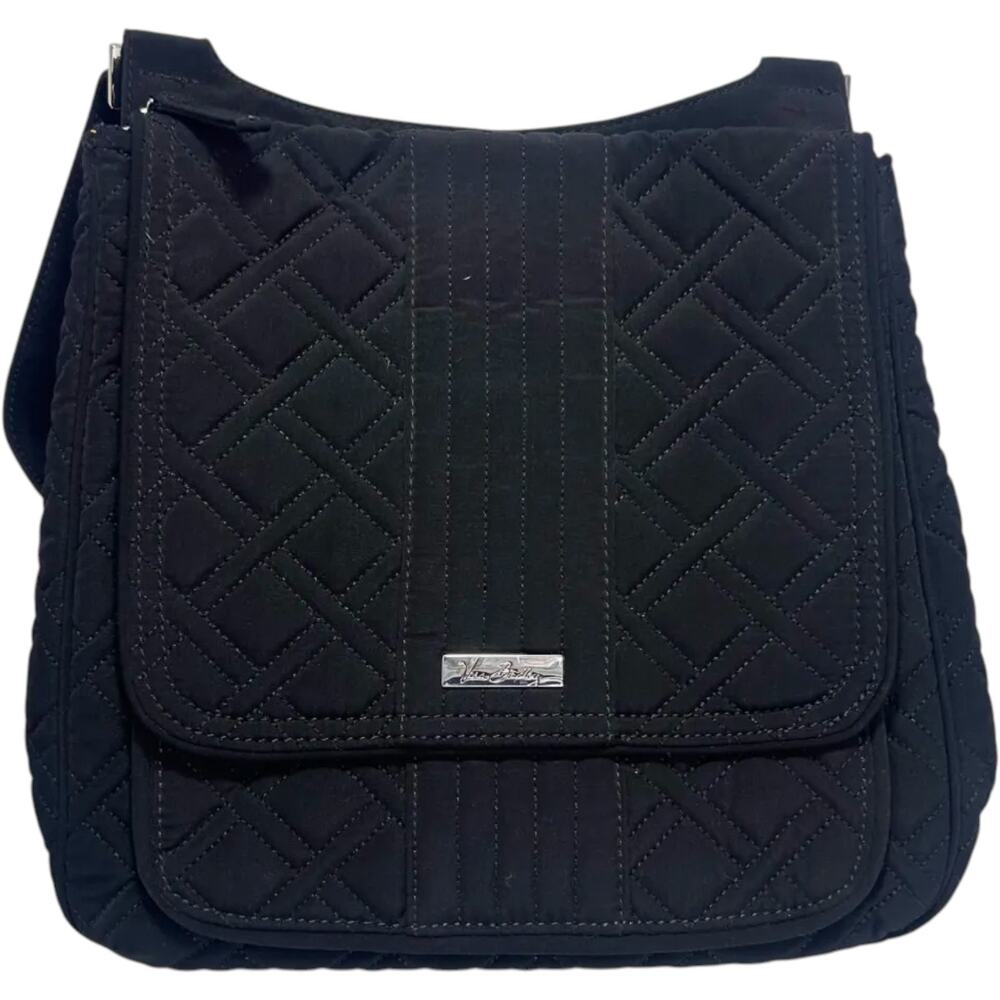 Vera Bradley Purse Crossbody Bag Black Quilted Chic Boho Clean Girl Minimalist